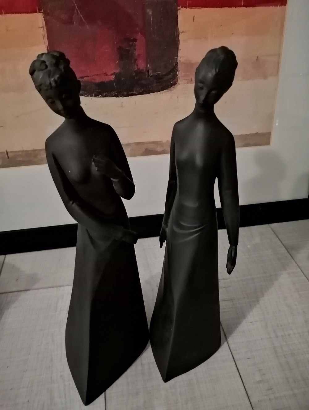 2 Royal Dalton Statues Sculptural Figurine Set - Home Accents